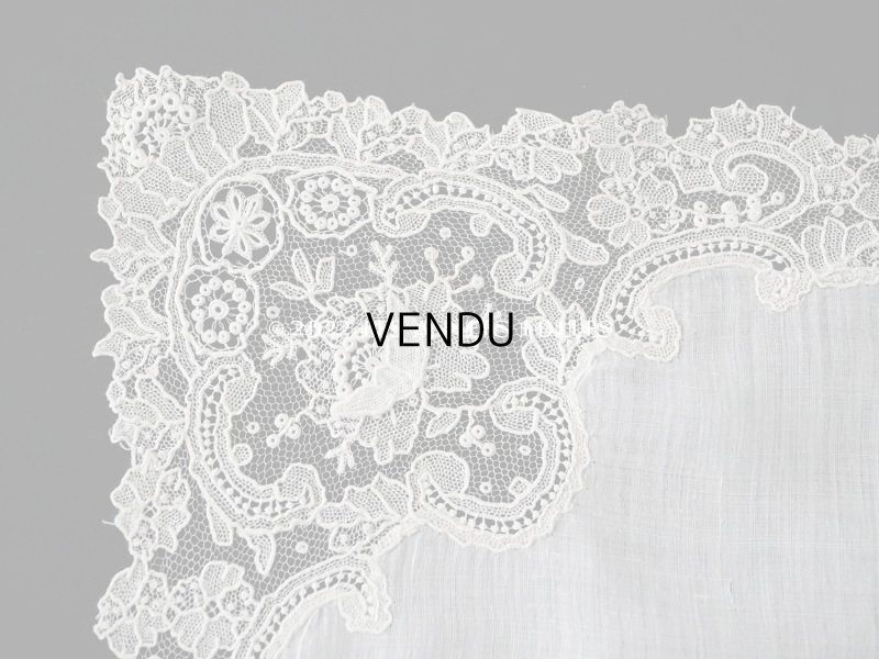 画像3: アンティーク ポワンドローズ  結婚式のハンカチ  【ポワン・ド・ローズ】　【ポワン・ド・ガーズ】 