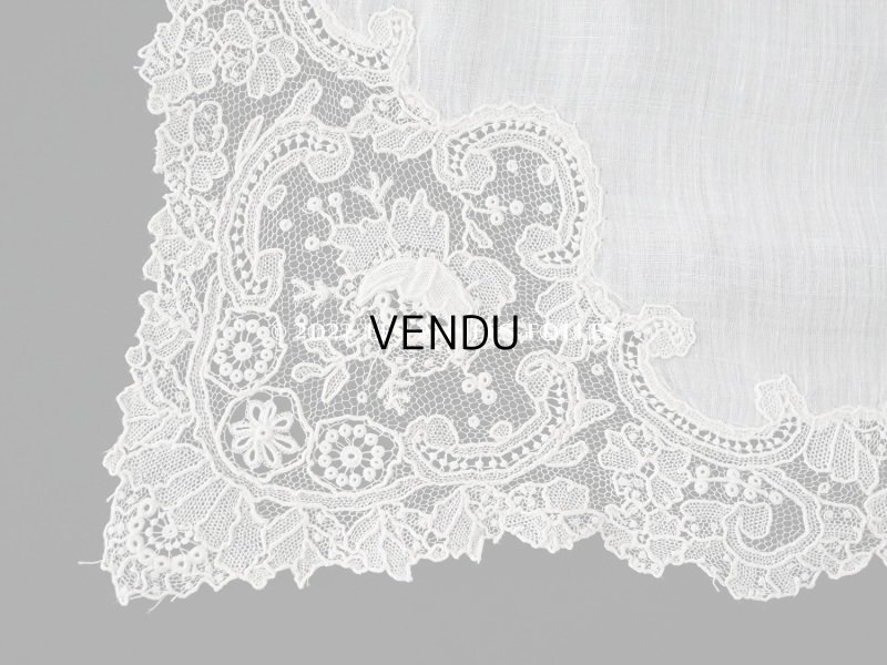 画像8: アンティーク ポワンドローズ  結婚式のハンカチ  【ポワン・ド・ローズ】　【ポワン・ド・ガーズ】 