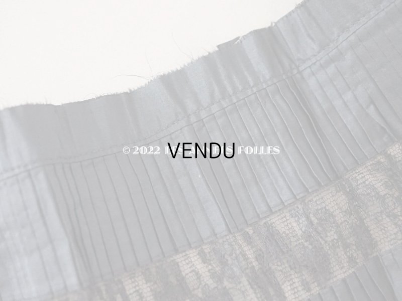 画像5: 19世紀末 アンティーク  ドレスの裾 シルクのプリーツ＆レース 2m 25cm幅