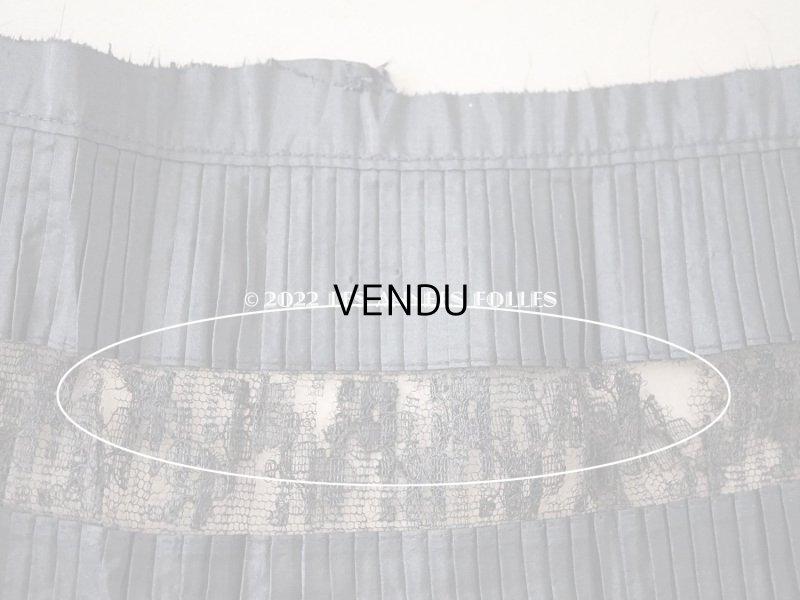 画像6: 19世紀末 アンティーク  ドレスの裾 シルクのプリーツ＆レース 2m 25cm幅