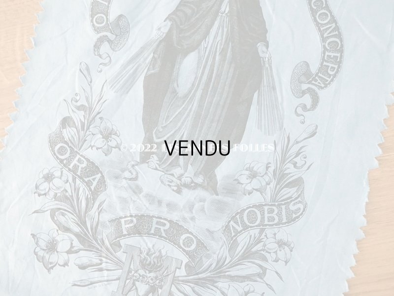 画像4:  アンティーク 教会の旗 聖母マリア