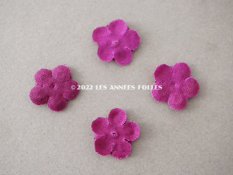 画像3: アンティーク 布花材料  ベルベットの花びらのセット 14~15ピースのセット ボルドー　20mm