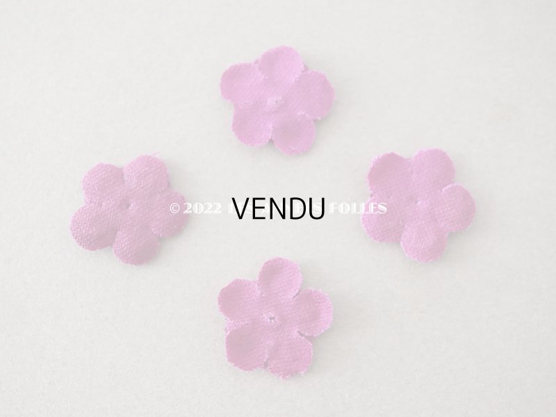 画像3: ＊蚤の市＊アンティーク 布花材料  2重の花びら 7ピースのセット ベルベット  ボルドー 20mm