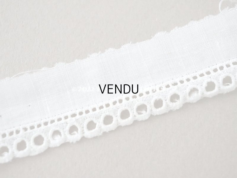 画像4: アンティーク カットワークレース オフホワイト　2cm幅