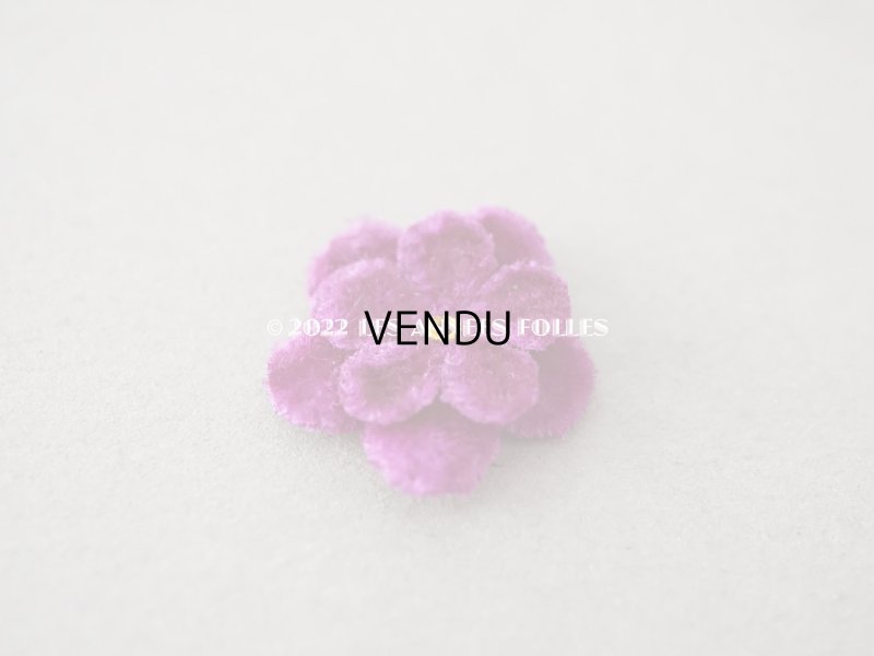 画像4: ＊蚤の市＊アンティーク 布花材料  2重の花びら 7ピースのセット ベルベット  ボルドー 20mm