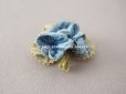 画像3: アンティーク ブルーの花のロココモチーフ  (3)