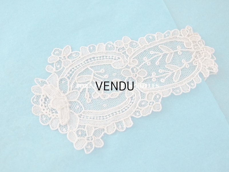画像6: 19世紀末 アンティーク ポワンドローズの胸飾り ニードルレース  ポワンドガーズ   『ポワン・ド・ガーズ』 『ポワン・ド・ローズ』