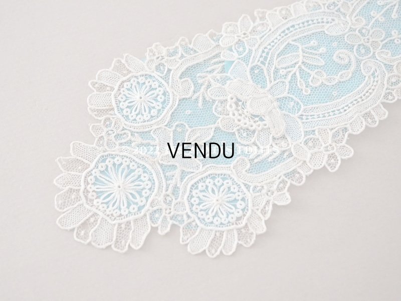 画像5: 19世紀末 アンティーク ポワンドローズの胸飾り ニードルレース  ポワンドガーズ   『ポワン・ド・ガーズ』 『ポワン・ド・ローズ』