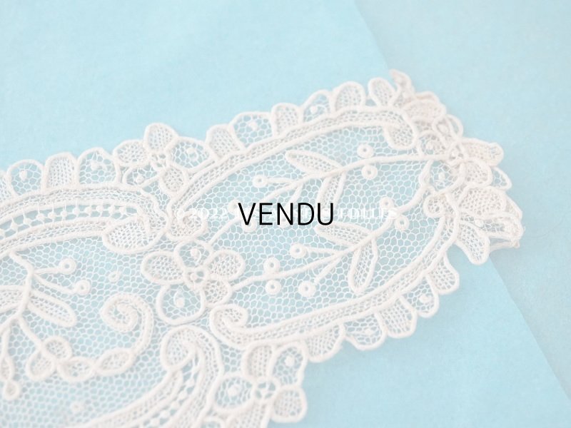 画像7: 19世紀末 アンティーク ポワンドローズの胸飾り ニードルレース  ポワンドガーズ   『ポワン・ド・ガーズ』 『ポワン・ド・ローズ』