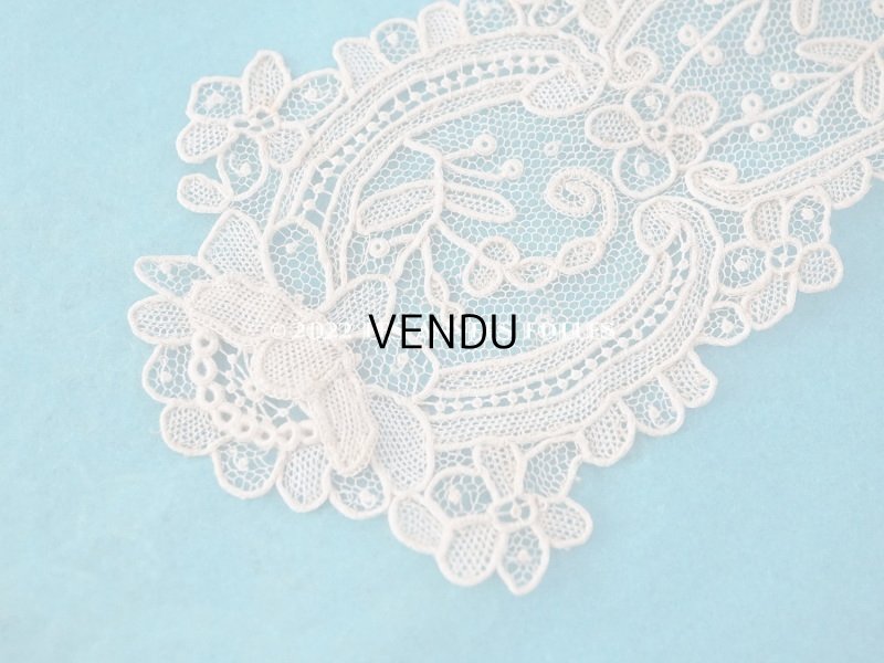 画像8: 19世紀末 アンティーク ポワンドローズの胸飾り ニードルレース  ポワンドガーズ   『ポワン・ド・ガーズ』 『ポワン・ド・ローズ』