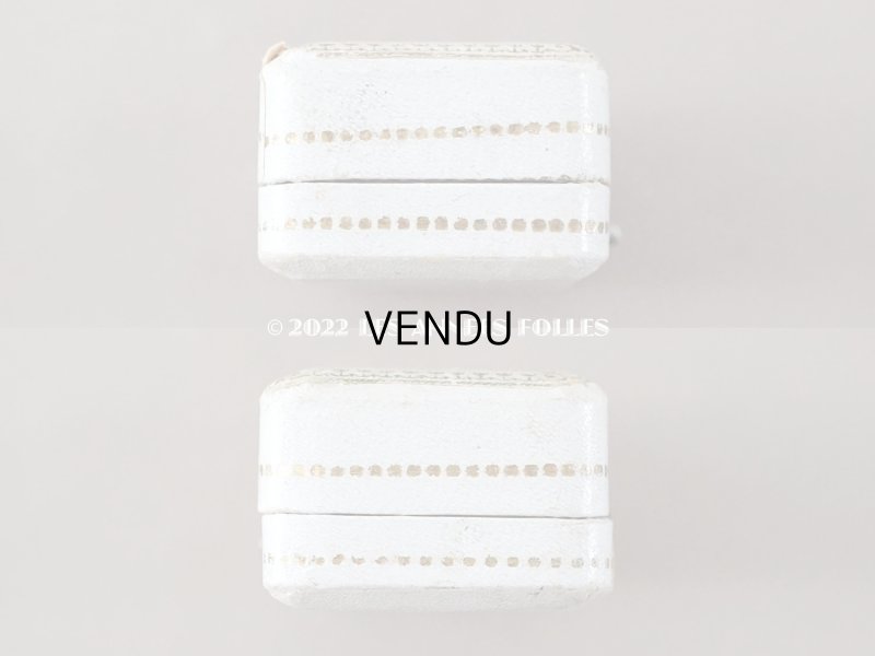 画像8: アンティーク ブローチ用 ジュエリーボックス　金彩入り オフホワイト