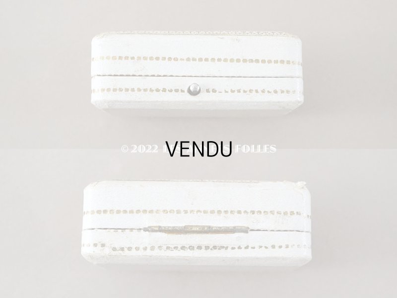 画像7: アンティーク ブローチ用 ジュエリーボックス　金彩入り オフホワイト