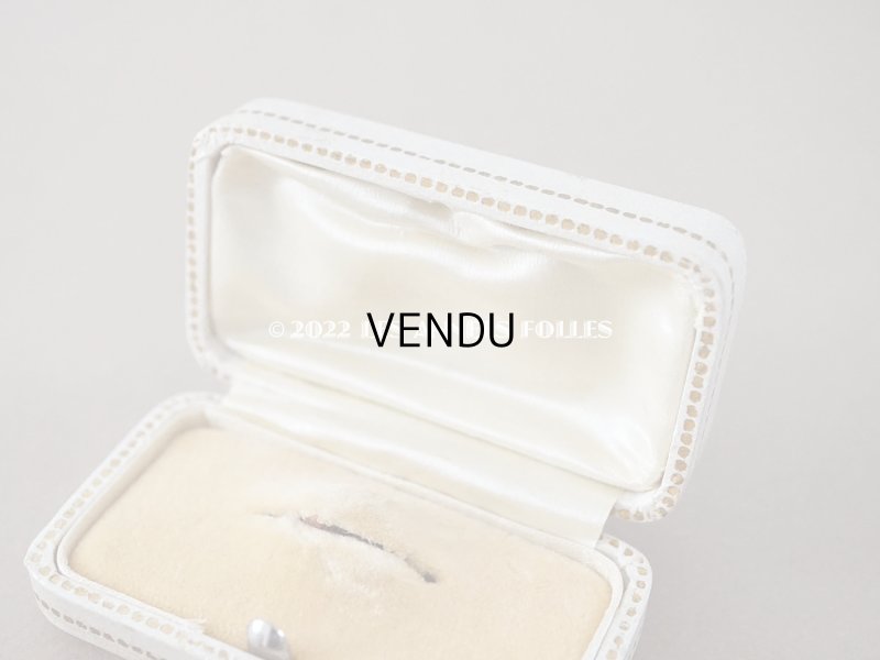 画像5: アンティーク ブローチ用 ジュエリーボックス　金彩入り オフホワイト