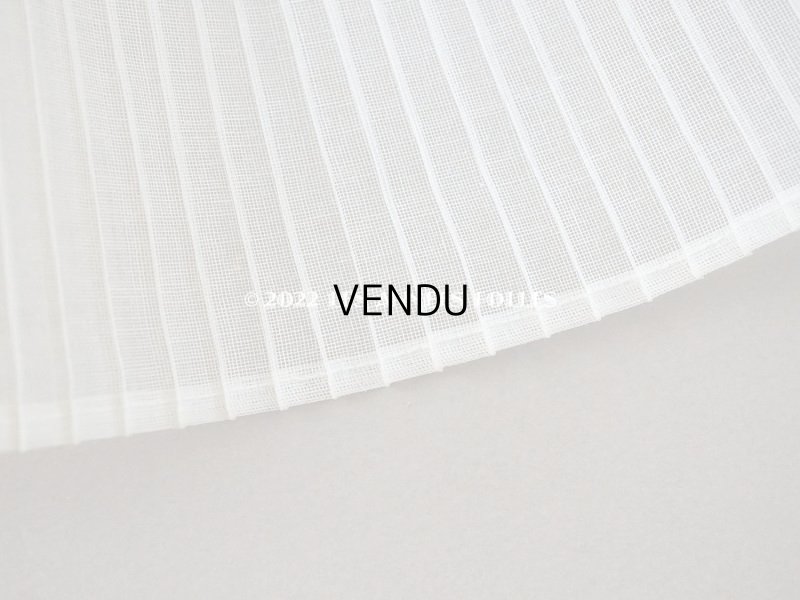 画像3: アンティーク 幅広 プリーツリボン コットンオーガンジー  155cm  幅8cm オフホワイト