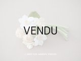 アンティーク 布花のブーケ　淡いピンクの白詰草