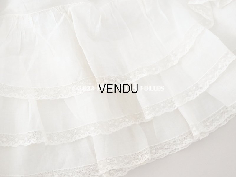 画像4: 1900年代 アンティーク  ドレスの裾  4段のフリル ギャザー入り＆ヴァランシエンヌレース 3.3m