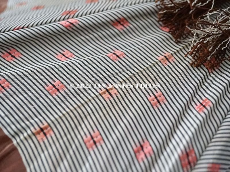 画像15: 19世紀末 アンティーク  シルク製　ピンク＆チョコレートブラウンの日傘 　