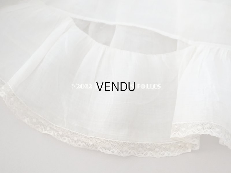 画像10: 1900年代 アンティーク  ドレスの裾  4段のフリル ギャザー入り＆ヴァランシエンヌレース 3.3m