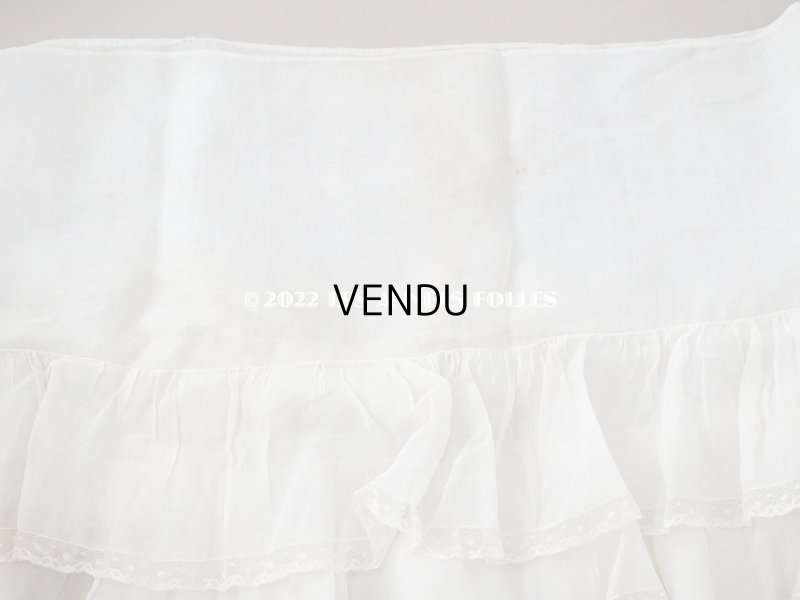 画像6: 1900年代 アンティーク  ドレスの裾  4段のフリル ギャザー入り＆ヴァランシエンヌレース 3.3m