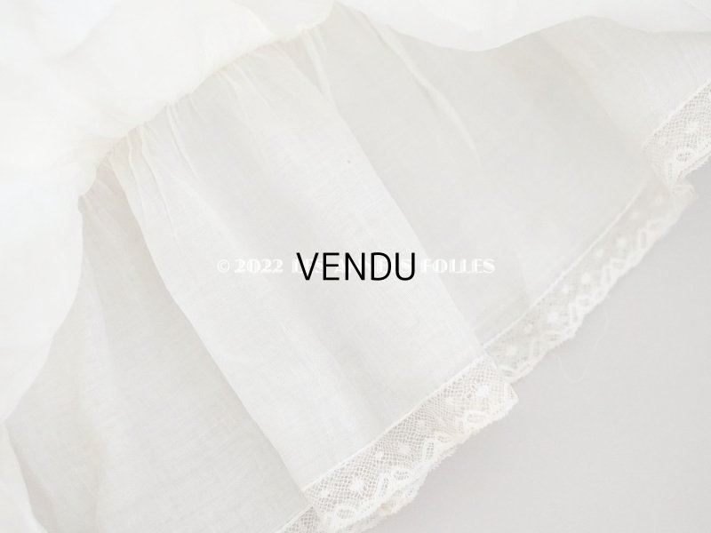 画像5: 1900年代 アンティーク  ドレスの裾  4段のフリル ギャザー入り＆ヴァランシエンヌレース 3.3m