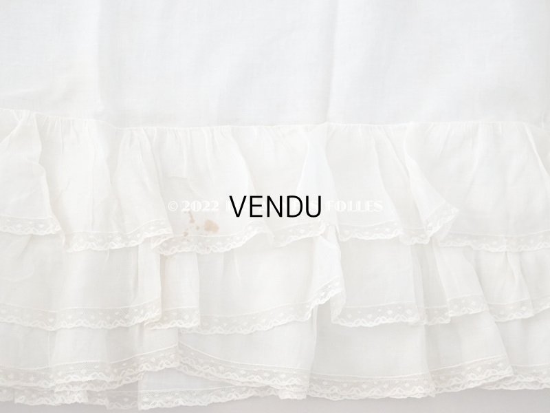 画像9: 1900年代 アンティーク  ドレスの裾  4段のフリル ギャザー入り＆ヴァランシエンヌレース 3.3m