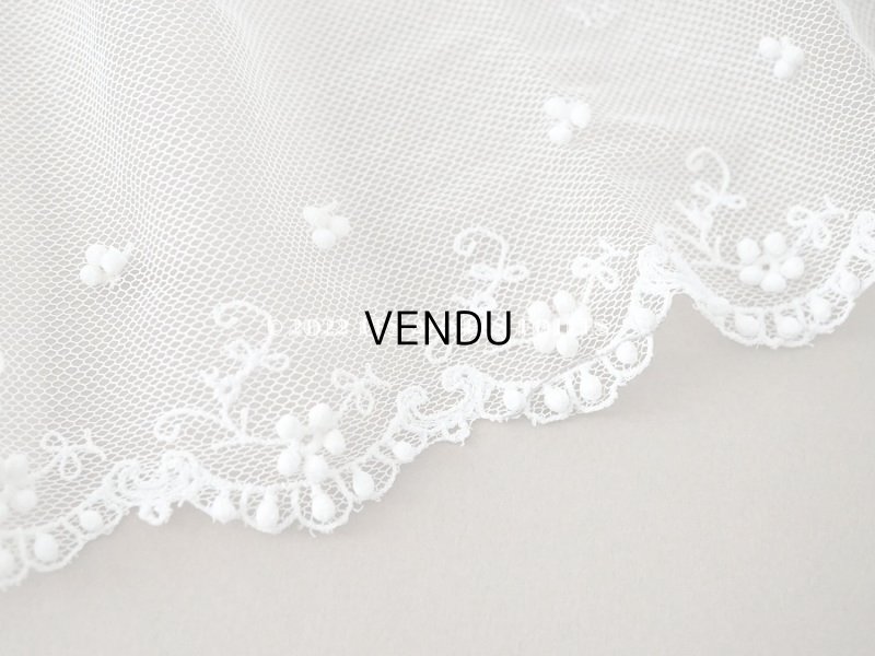 画像3: アンティーク 小さなポンポン付 レース 4.4m  幅7.7~11.5cm