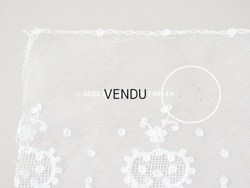 画像6: アンティーク  レース 花のメダイヨン　2.2m  幅12.6cm
