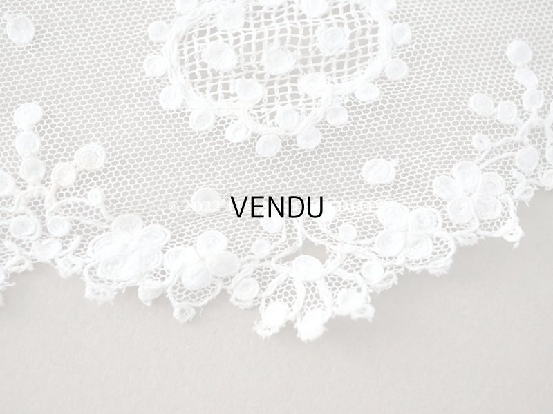 画像4: アンティーク  レース 花のメダイヨン　2.2m  幅12.6cm