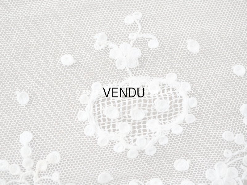 画像3: アンティーク  レース 花のメダイヨン　2.2m  幅12.6cm