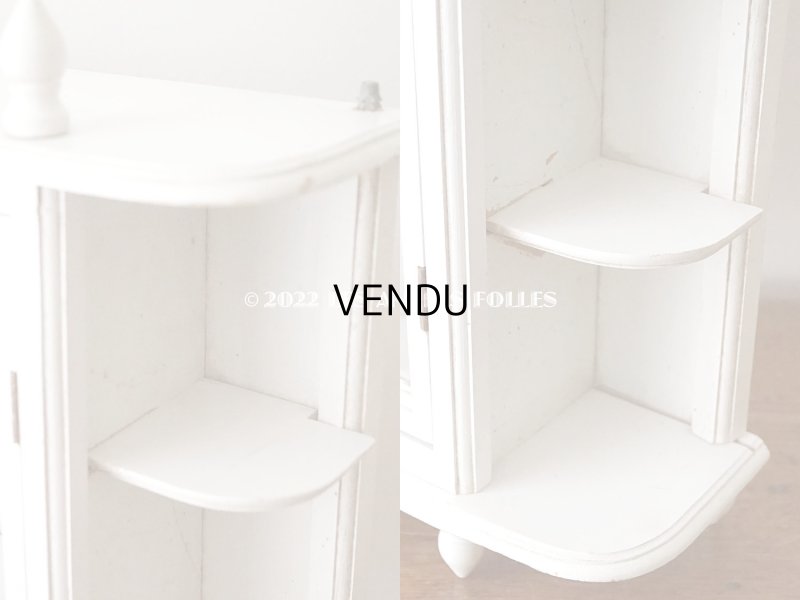 画像5: アンティーク 小さな木製のキャビネット ホワイト