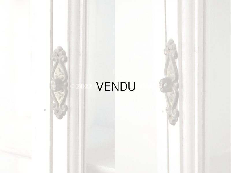 画像7: アンティーク 小さな木製のキャビネット ホワイト