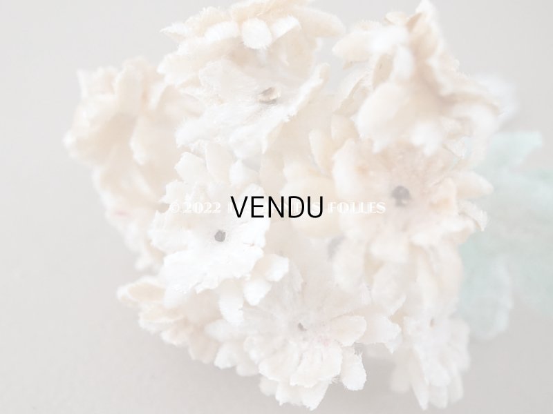 画像4: アンティーク ベルベットの布花　 淡いキャメル＆オフホワイト