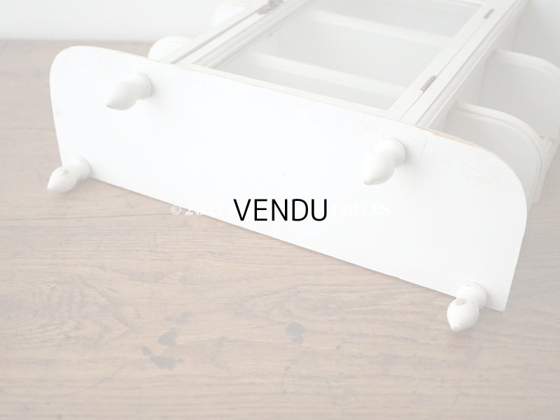 画像12: アンティーク 小さな木製のキャビネット ホワイト