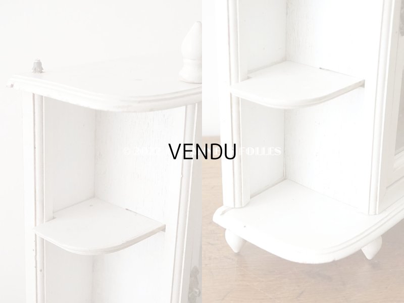 画像6: アンティーク 小さな木製のキャビネット ホワイト