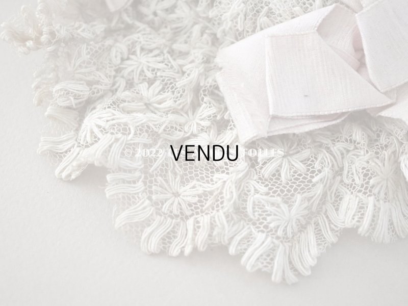 画像6: アンティーク ドールハット ピンクのシルクリボン　＆　レース