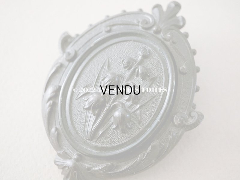 画像3: アンティーク  ヴィクトリアン 鈴蘭のロケットブローチ モーニングジュエリー