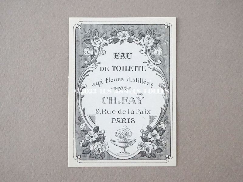 画像2: 1900年頃 アンティーク パフュームラベル EAU DE TOILETTE AUX FLEURS DISTILLEES - CH.FAY PARIS -