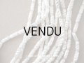 アンティーク スフレビーズ ひねり模様入り 吹きガラス製ビーズ シルバー 2×5.5mm 約600ピース