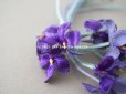 画像2: アンティーク 菫の布花 シルクサテン　深紫 (2)
