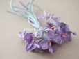 画像2: アンティーク 菫の布花 シルクサテン　薄紫色 (2)
