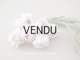 アンティーク 白詰草の布花　