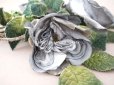 画像4: アンティーク 3輪の薔薇の大きな布花 グレー　