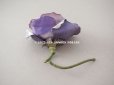 画像5: アンティーク 薔薇の布花 紫