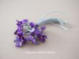 画像1: アンティーク 菫の布花 シルクサテン　深紫 (1)