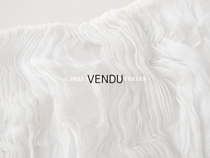 画像8: 1900年頃　アンティーク ウェディングドレスの装飾　シルクシフォンのプリーツ