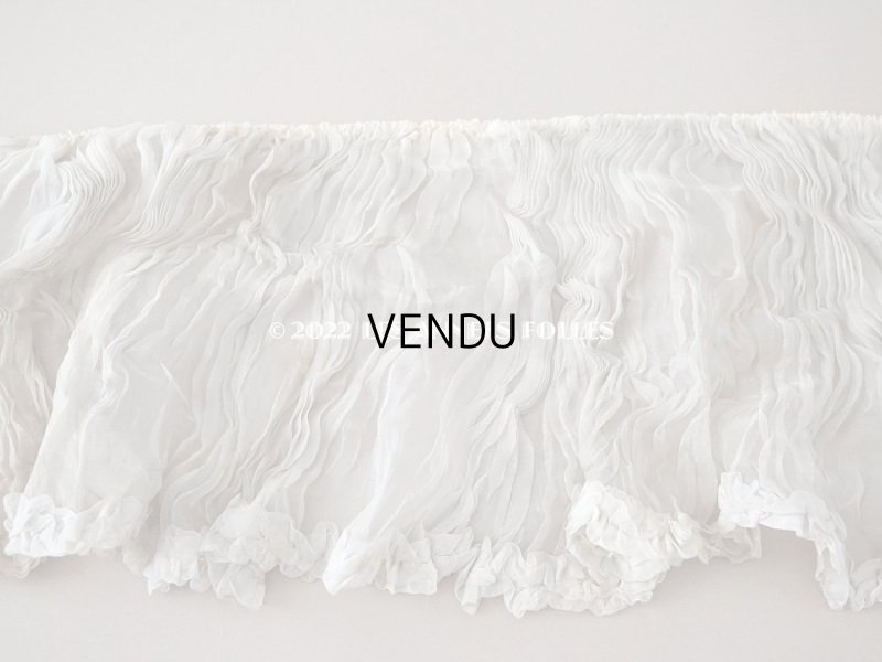 画像5: 1900年頃　アンティーク ウェディングドレスの装飾　シルクシフォンのプリーツ