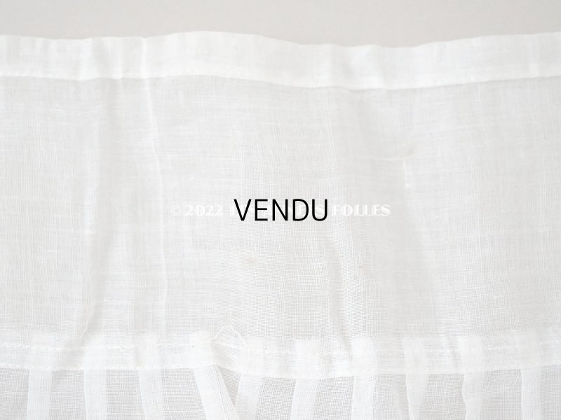 画像4: 1900年代 アンティーク 幅広 ドレスの裾  プリーツ入り レース付 3.44m 幅21.5cm　コットンオーガンジー