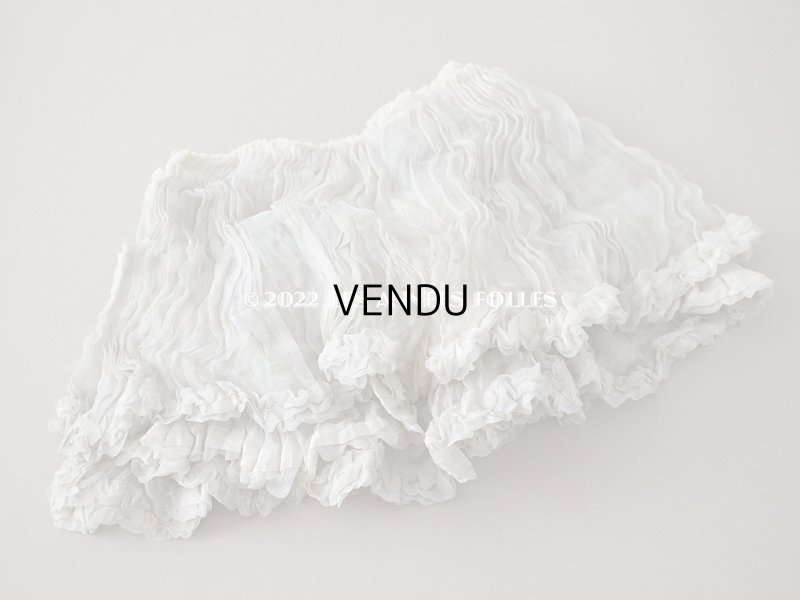 画像7: 1900年頃　アンティーク ウェディングドレスの装飾　シルクシフォンのプリーツ