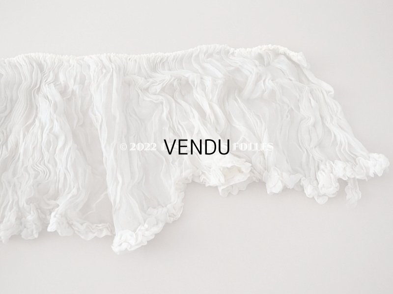 画像6: 1900年頃　アンティーク ウェディングドレスの装飾　シルクシフォンのプリーツ