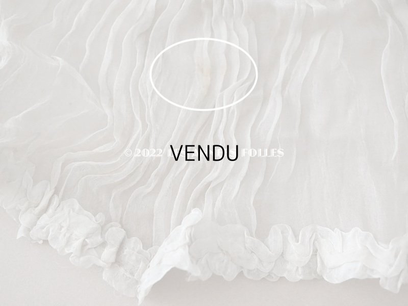 画像10: 1900年頃　アンティーク ウェディングドレスの装飾　シルクシフォンのプリーツ